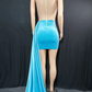 tight blue mini homecoming dress party dress ,DH0005