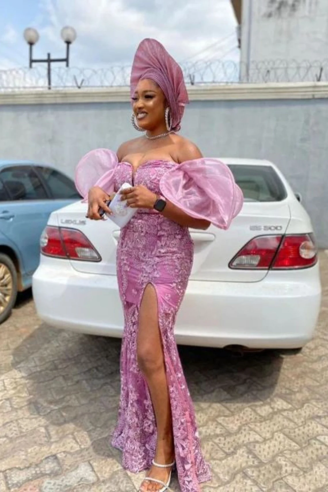 nigerian lace styles dress style, Lilac, Burnt Orange, Pink Lace dress, Aso ebi dress, Women – DSProm 36 Cozy and Cute slip-on shoes Size:16.5 34/35