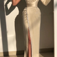 Elegant Ivory One-shoulder Long-Sleeve Sheath Prom Dresses with Sequins,CD3152