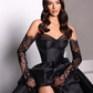 SEXY BLACK SWEETHEART MERMAID PROM DRESS LONG WITH SLIT ONLINE,DS14025