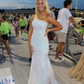 LONG MERMAID PROM DRESS NEON SEQUINED ONE SHOULDER FORMAL MERMAID,DS4509