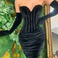 Black Sweetheart Mermaid Prom Dress Velvet,DS4531