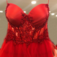 Emerald Corset Tulle Prom Gown Evening Wedding Dress Cocktail Sweetheart Neckline Beaded Lace Bridal,DS4532