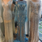 Luxurious Long Sleeves Feathers Sequin Evening Gowns(2 Colors),DS4738