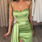 Simple sweetheart neck green tulle formal dress, green evening dress,DS4822