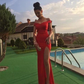 High Slit Long Satin Mermaid Prom Dresses,DS5140