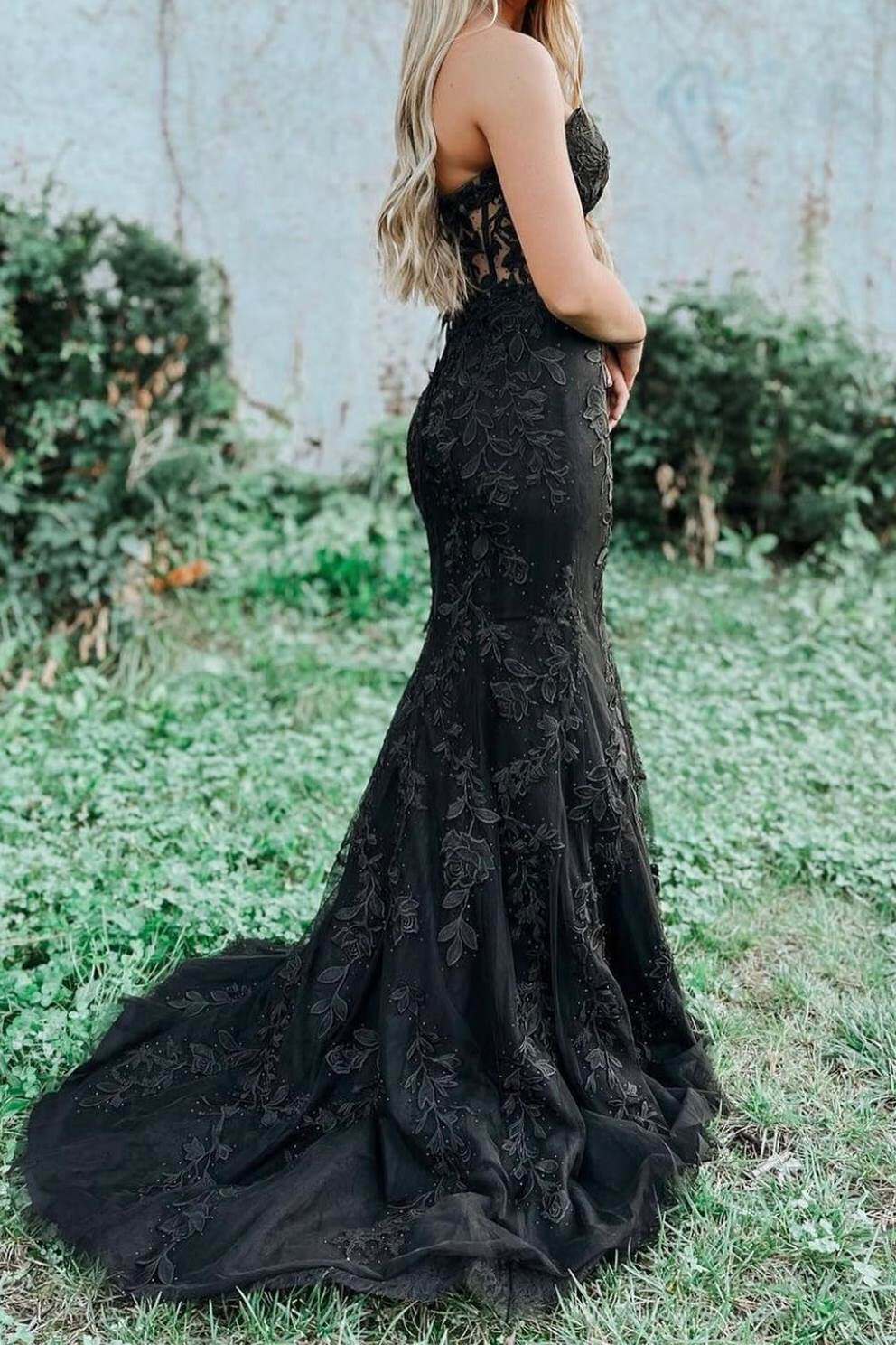 Sweet Hot Pink Lace Mermaid Long Prom Dress,DS3481