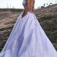 V Neck Backless Purple Long Prom Dresses, Open Back Purple Long Formal Evening Dresses,DS4553