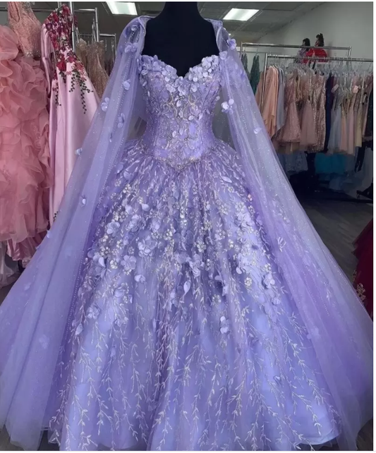 Floral Quinceanera Dresses With Warp Off Shoulder Puffy Skirt Lace Embroidery Princess Sweety 16s Girls , Ball Gown,DS4346