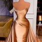 Gorgeous Overskirt Mermaid Prom Dress Off-the-Shoulder With Beads,DS4687