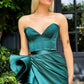 Women Sweetheart Dark Green Ruffles Prom Dress Long,DS2805