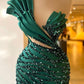 Ocean blue beaded short dress mini party dress Homecoming Dress,DS4153