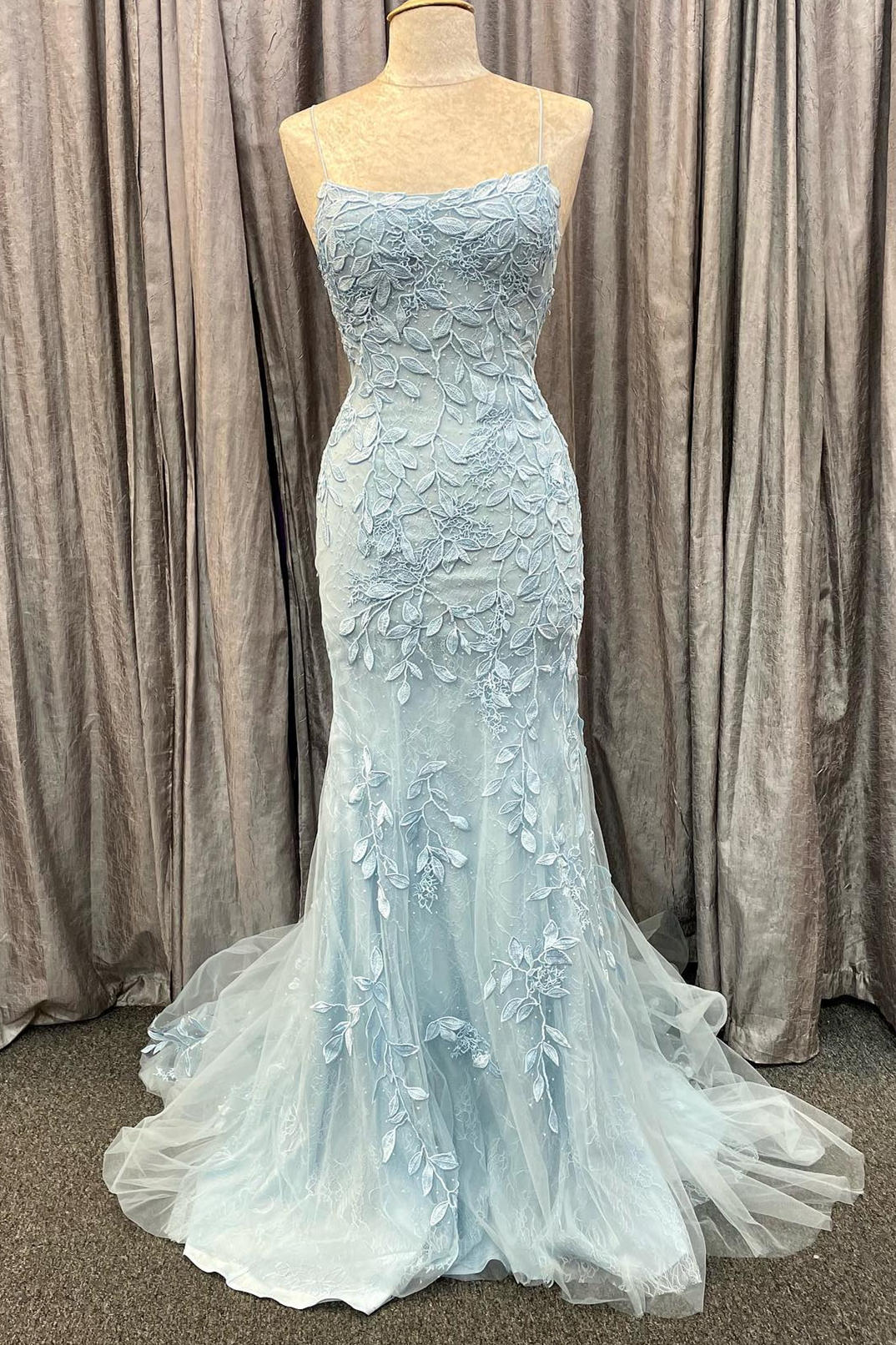 Pink Appliques Mermaid Long Prom Dress,DS4523
