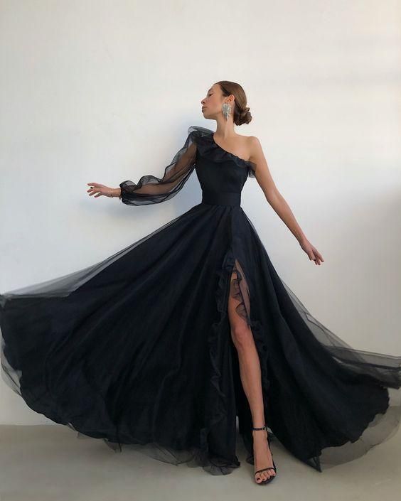 Black long Evening Dress Prom Dresses,DS4096