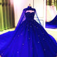 Tulle Ball Gown Wedding Dress With Cape Prom Dresses, Evening Dresses ,DS4617