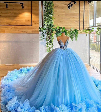 Elegant blue Ball Gown Quinceanera prom Dress For Sweet 16,DS4373 DSProm Elegant blue Ball Gown Quinceanera prom Dress For Sweet 16,DS4373 DSProm