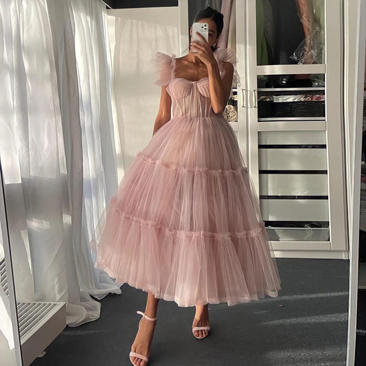 pink short dress,DS4332