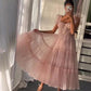 pink short dress,DS4332