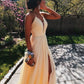 A-Line V-Neck Long Prom Dress Formal Evening Dresses,DS4142