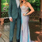 Purple spaghetti straps mermaid long prom dress applique open back evening gown,EQ9655