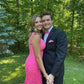 Mermaid Bright Pink Lace Appliques Long Formal Dress,DS3128
