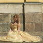 Princess Belle Gown,Beauty and the Beast Costume Ball Dress,DS4380