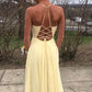 A-Line V-Neck Long Prom Dress Formal Evening Dresses,DS4142