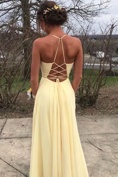 A-Line V-Neck Long Prom Dress Formal Evening Dresses,DS4142