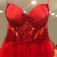 Emerald Corset Tulle Prom Gown Evening Wedding Dress Cocktail Sweetheart Neckline Beaded Lace Bridal,DS4546