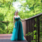 Emerald Corset Tulle Prom Gown Evening Wedding Dress Cocktail Sweetheart Neckline Beaded Lace Bridal,DS4546