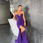 Sweetheart Long Mermaid Front Slit Prom Dresses, Popular Fitted Prom Dresses,DS2656
