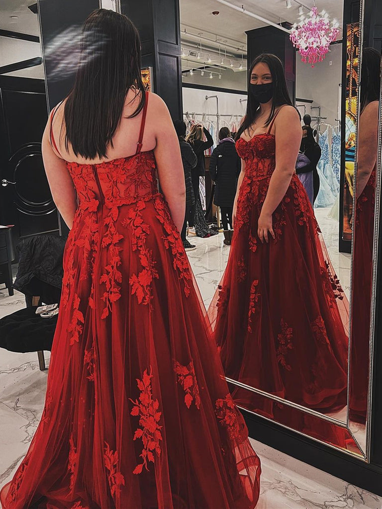 Sweetheart Neck Open Back Wine Red Lace Long Prom Dresses,DS4508
