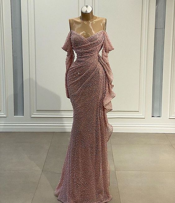 formal dresses with bling Silver Beaded Sequin Court Train Sleeveless Prom This style works well if you want waist definition with a sleek lower silhouette evening dresses long sparkly luxury