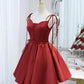 Homecoming Dresses,satin lace-up short prom dress party dress,DP24563