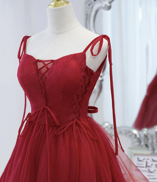 Homecoming Dresses,tulle lace-up short prom dress party dress,DP24562